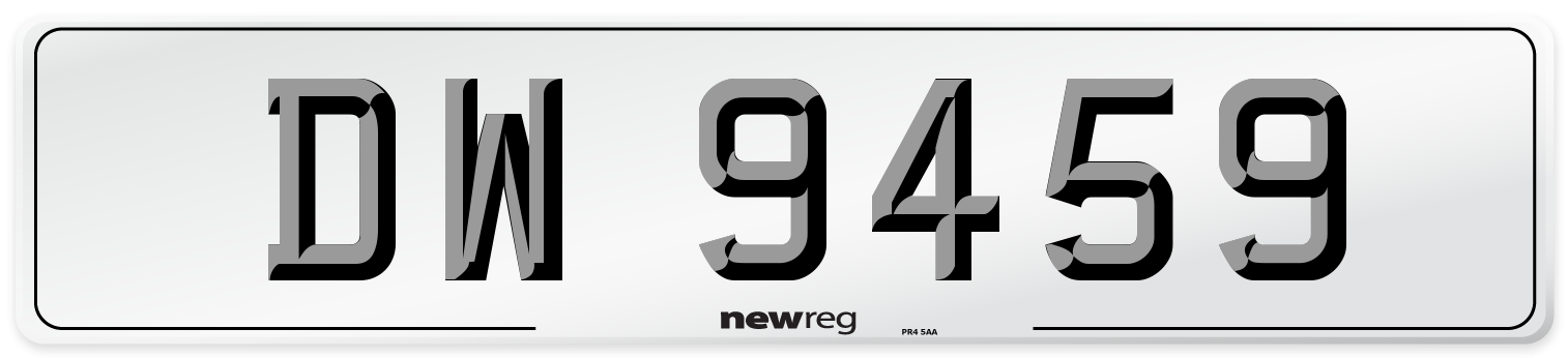 DW 9459 Number Plate from New Reg